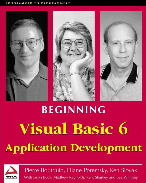 Beginning Visual Basic 6 Application Development (Programmer to Programmer)