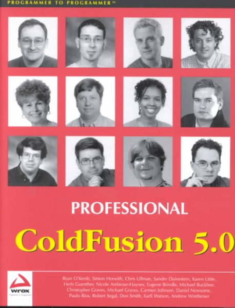 Professional ColdFusion 5.0 cover