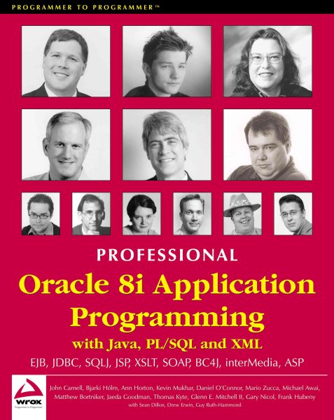 Professional Oracle 8i Application Programming with Java, PL/SQL and XML cover