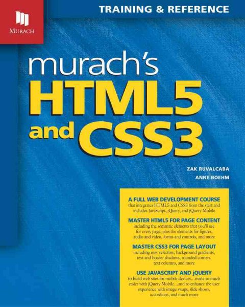 Murach's HTML5 and CSS3 cover