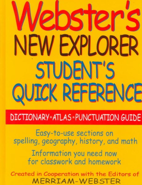 Webster's New Explorer Student's Quick Reference cover