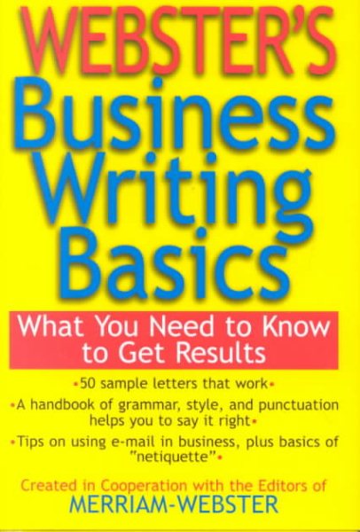 Webster's Business Writing Basics cover