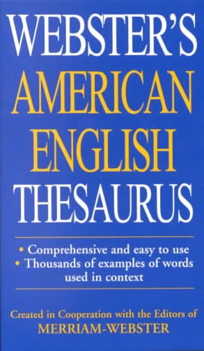 Webster's American English Thesaurus cover