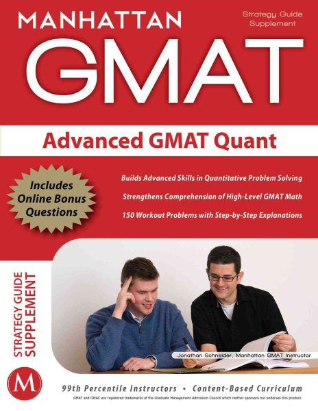 MANHATTAN GMAT Advanced GMAT Quant (GMAT Strategy Supplement) cover