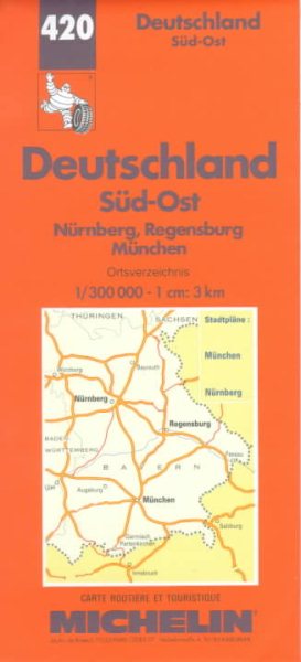 Michelin Germany Southeast Map No. 420 (Michelin Maps & Atlases) cover