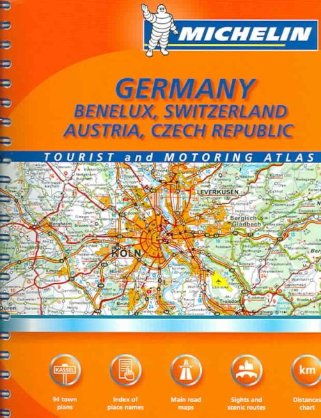 Michelin Germany Austria Benelux Switzerland Czech Republic Touring and Motoring Atlas (Michelin Germany, Austria, Benelux, Switzerland, Czech Republic Atlas) cover