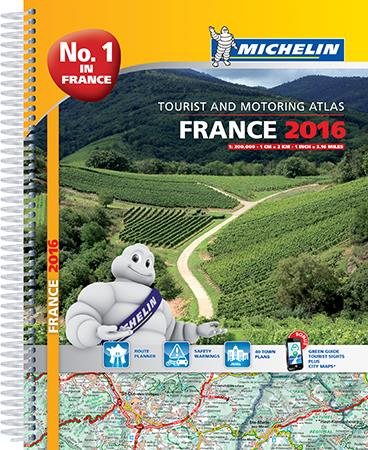 France 2016 Atlas - A4-Spiral Atlas (Michelin Tourist and Motoring Atlases) (French Edition) cover