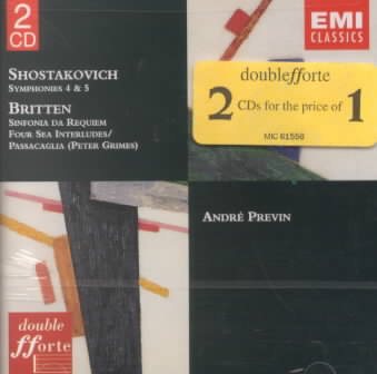 Shostakovich & Britten / Symphonies 4 & 5 / Four Sea Interludes cover