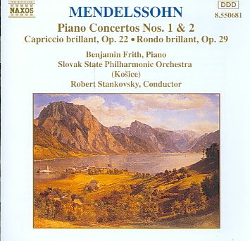 Mendelssohn: Piano Concertos Nos. 1 & 2 / Capriccio Brilliant, Op.22 / Rondo Brilliant, Op.29 cover