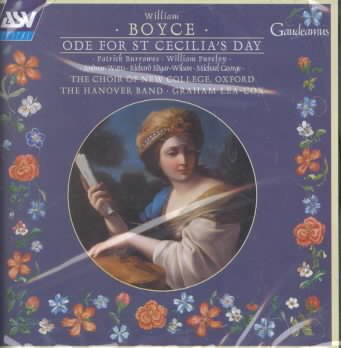 Boyce: Ode for St Cecilia's Day cover
