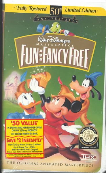 Fun and Fancy Free (Fully Restored 50th Anniversary Limited Edition) (Walt Disney's Masterpiece) [VHS] cover