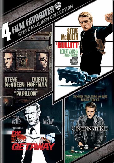 4 Film Favorites: Steve McQueen (Bullitt, The Cincinnati Kid, The Getaway: Deluxe Edition, Papillon) cover