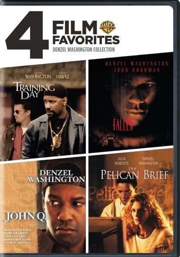 4 Film Favorites: Denzel Washington (Fallen, John Q, The Pelican Brief, Training Day) cover