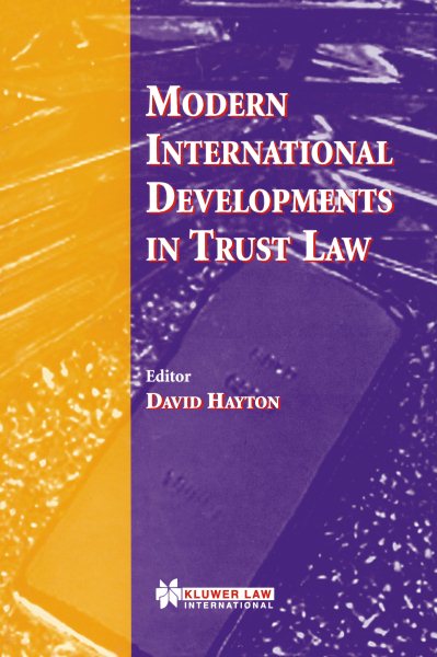 Modern International Developments in Trust Law cover