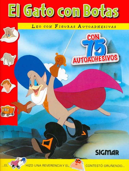 EL GATO CON BOTAS (Leo Con Figuras Adhesivas) (Spanish Edition) cover