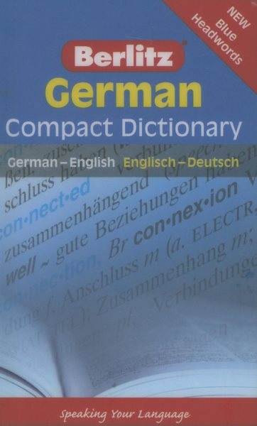 German Compact Dictionary (Berlitz Compact Dictionary) cover