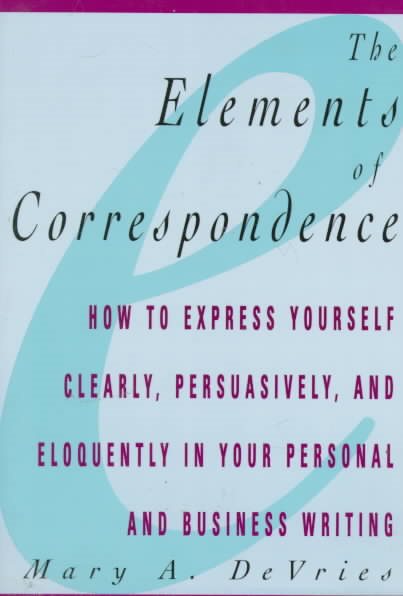 The Elements of Correspondence cover