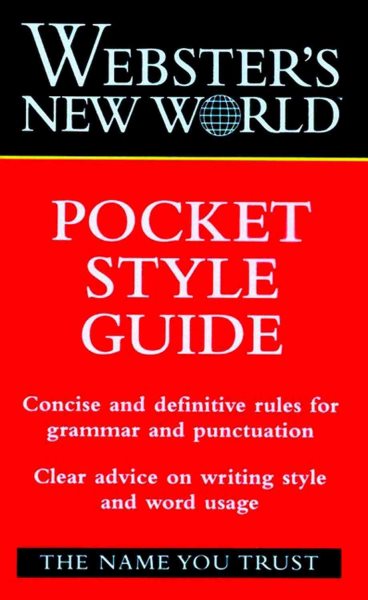 Webster's New World Pocket Style Guide cover