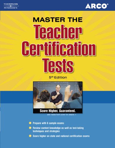 Teacher Certification Tests 5E (ARCO PROFESSIONAL CERTIFICATION AND LICENSING EXAMINATION SERIES) cover