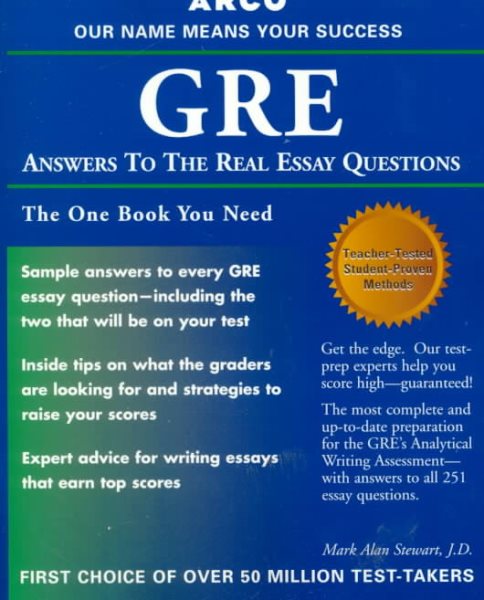 GRE CAT Answers to Real Essay Questions cover
