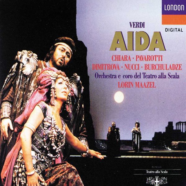 Verdi: Aida / Chiara, Pavarotti, Dimitrova, Nucci, Burchuladze, Maazel cover