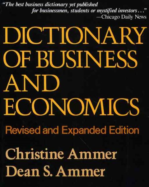 Dictionary of Business and Economics, Rev. Ed. cover