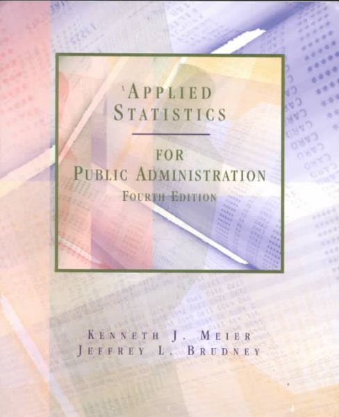 Applied Statistics for Public Administration cover
