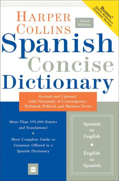Collins Spanish Concise Dictionary, 3e (HarperCollins Concise Dictionaries) (Spanish and English Edition) cover