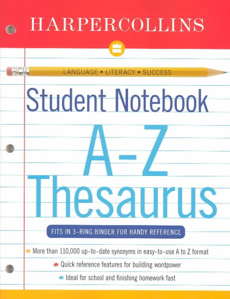 Harper Collins Student Notebook A-Z Thesaurus cover