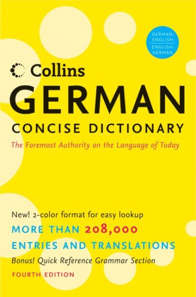 Collins German Concise Dictionary, 4e (HarperCollins Concise Dictionaries) (English and German Edition) cover