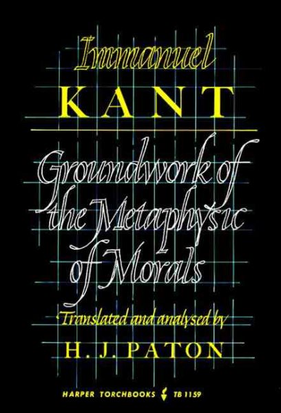 Groundwork of the Metaphysic of Morals cover