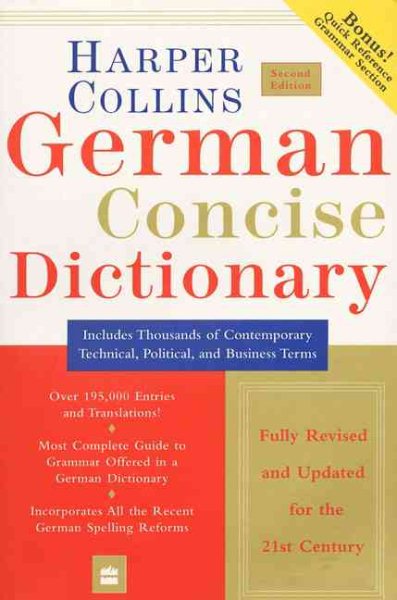 Collins German Concise Dictionary, 2e (HarperCollins Concise Dictionaries) (English and German Edition) cover
