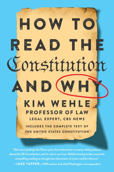 How to Read the Constitution--and Why (Legal Expert Series) cover