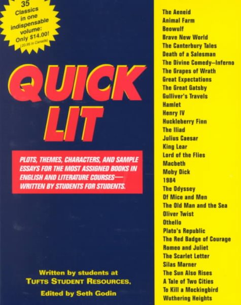 Quick Lit: Plots, themes, characters, amd sample essays for the most assigned books in Engl