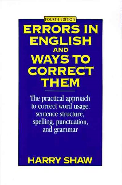 Errors in English and Ways to Correct Them: Fourth Edition cover