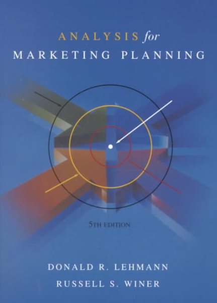 Analysis for Marketing Planning cover