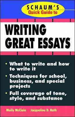 Schaum's Quick Guide to Writing Great Essays cover