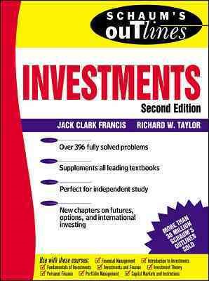 Schaum's Outline of Investments (Schaum's Outline Series) cover