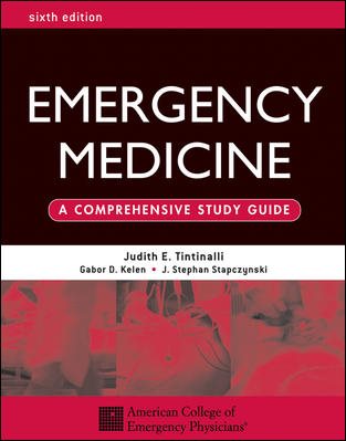 Emergency Medicine: A Comprehensive Study Guide 6th edition cover