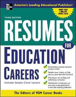 Resumes for Education Careers (McGraw-Hill Professional Resumes) cover