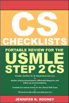 CS Checklists: Portable Review for the USMLE Step 2 CS (Clinical Skills Exam) cover