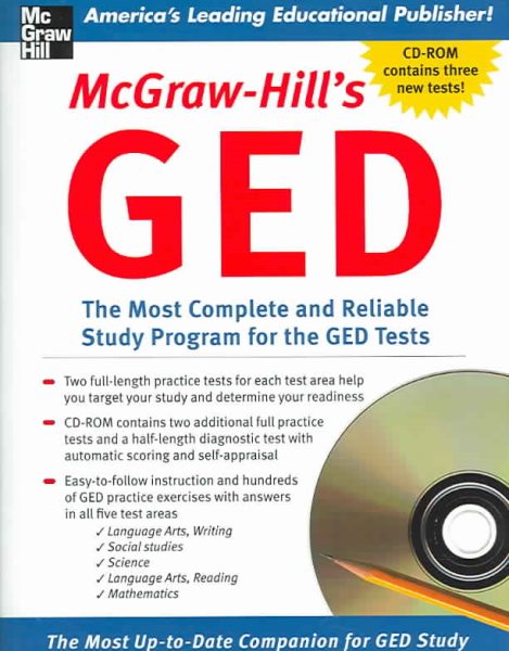 McGraw-Hill's GED w/ CD-ROM: The Most Complete and Reliable Study Program for the GED Tests cover