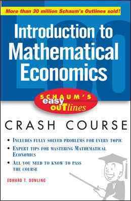 Schaum's Easy Outline of Introduction to Mathematical Economics (Schaum's Easy Outlines) cover