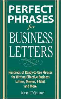 Perfect Phrases for Business Letters (Perfect Phrases Series) cover