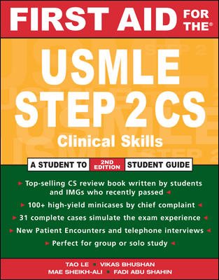 First Aid for the® USMLE Step 2 CS: Clinical Skills Exam (First Aid USMLE) cover