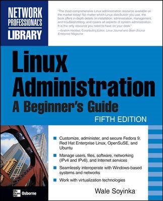 Linux Administration: A Beginner's Guide, Fifth Edition cover