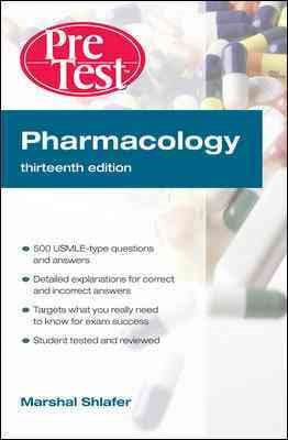 Pharmacology: PreTest Self-Assessment and Review, Thirteenth Edition (PreTest Basic Science) cover