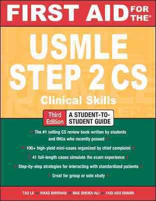 First Aid for the USMLE Step 2 CS, Third Edition (First Aid USMLE) cover