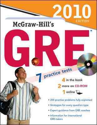 McGraw-Hill's GRE with CD-ROM, 2010 Edition (McGraw-Hill's GRE (W/CD)) cover