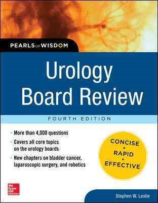 Urology Board Review Pearls of Wisdom, Fourth Edition cover